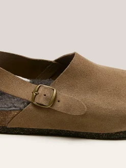 BOSABO Sabots En Suède Taupe