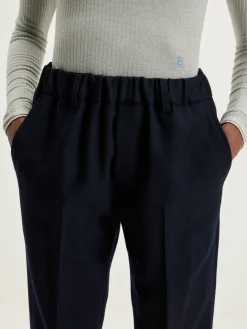 NICHOLSON & NICHOLSON Pantalon Sand Boyfriend En Laine