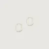 TEN Boucles D'oreilles Oblong En Argent
