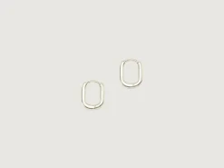 TEN Boucles D'oreilles Oblong En Argent